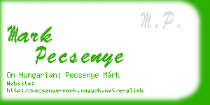 mark pecsenye business card